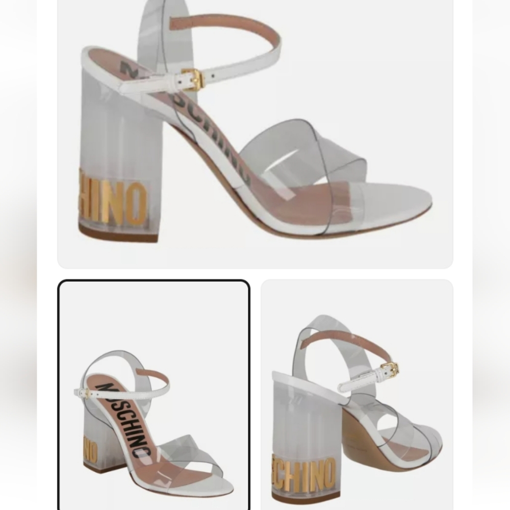 Moschino Women's Clear Heeled Sandals - Picture 4 of 5